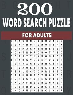 the word search puzzle for adults