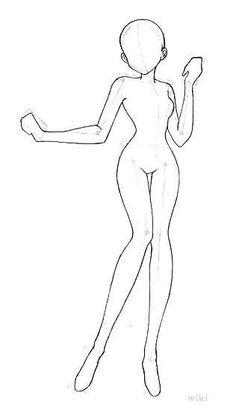 a drawing of a female figure