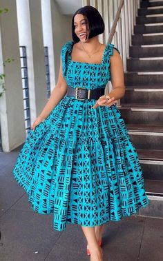 African Dress Styles, African Attire Dresses, Shweshwe Dresses, African Fashion Traditional, African Fashion Modern, African Fashion Women Clothing