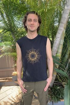 Burning Man Clothing, Psy Trance Goa, Sacred Geometry Top, Boho Clothing, Mandala Top, Psychedelic Singlet, Fractal Art Top, Beach Tee Bohemian Graphic Print Tank Top For Festivals, Mandala Top, Burning Man Clothing, Psy Trance, Art Top, Burning Man Outfits, Beach Tee, Man Clothing, Mens Tank