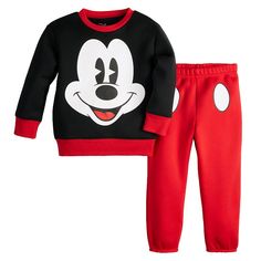 Give his wardrobe a cozy refresh with this toddler boys' Mickey Mouse fleece top and bottom set from Jumping Beans. Click on this KIDS APPAREL & SHOES GUIDE to find the perfect fit and more! Give his wardrobe a cozy refresh with this toddler boys' Mickey Mouse fleece top and bottom set from Jumping Beans. Click on this KIDS APPAREL & SHOES GUIDE to find the perfect fit and more! FEATURES Includes top & pants Top: crewneck, long sleeves, graphic on chest Pants: elastic waistband, jogger cuffs, Mi Kids Mickey Mouse Costume, Shoes Guide, Mickey Mouse Design, Top And Bottom Set, Boys Fleece, Jumping Beans, Top Pants Set, Pants Design, Disney Mickey Mouse