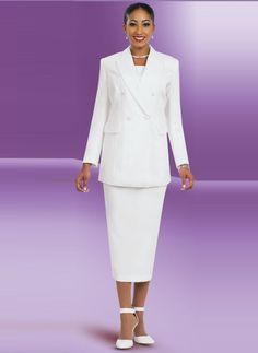 Ben Marc 2298 white usher skirt suit White Single-breasted Long Sleeve Sets, Fitted Sets With Double Button Closure For Workwear, Fitted Sets With Button Closure For Fall, Spring Fitted Double-breasted Suits, Fitted Double-breasted Sets For Spring, Fitted Double-breasted Set With Button Closure, Fitted Double-breasted Sets With Button Closure, Spring Fitted Skirt Suit With Button Closure, Fitted Skirt Suit With Pockets For Spring