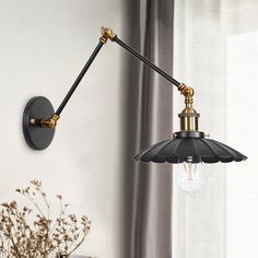 Adjustable angle: vertical adjustable swing arm wall lamp can be moved up and down, you can maximize the lighting potentials by adjusting the light angle. Easy install: includes all mounting hardware for quick and easy installation. Aiwen 9.44-in W 1-Light Black Industrial Incandescent Wall Sconce | US-WS-LBD-BG104 Black Industrial, Light Black, Reading Nook, Decor Lighting, Easy Install, Ceiling Fan, Wall Lamp, Wall Sconces, Light Fixtures