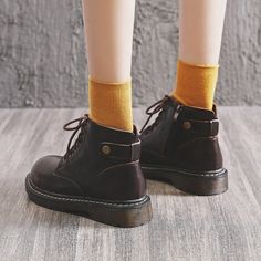 ❤Back strap lace-up boots❤ ᅠ ᅠ Doc Marten Oxford, Leather Boots Women, Doc Martens, Back Strap, Lace Up Boots, Black Boots, Leather Boots, Leather Women, Casual Women