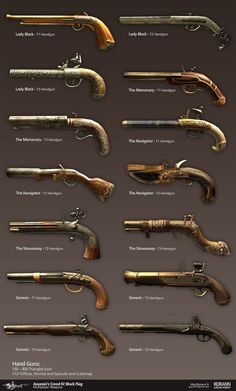 Assassin's Creed IV Black Flag: Multiplayer Weapons, Gaëtan Perrot on ArtStation at http://www.artstation.com/artwork/assassin-s-creed-iv-black-flag-multiplayer-weapons: Navi A Vela, Pirates Life, Pirate Art, Apocalypse Survival, Wheel Lock, Pirate Life, Pirate Ship