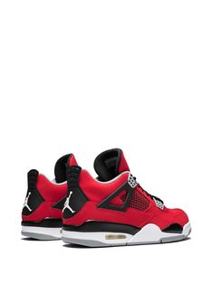 Find JORDAN Air 4 Retro Toro Bravo Sneakers on Editorialist. Supplied by a premier sneaker marketplace dealing with unworn, already sold out, in demand rarities. Each product is rigorously inspected by experienced experts guaranteeing authenticity. Go Bulls! Flipping around the original Chicago Bulls colour schemes of the Air Jordan 4, this 2013 release features a predominantly red upper with black, white, and grey accents. Thanks to its original colour palette, the “Toro Bravo” Air Jordan 4 has Air Jordan 4 Low-top With Branded Insole, Air Jordan 4 Low-top With Branded Insole For Sports, Air Jordan 4 Low-top For Sports, Casual Air Jordan 4 High-top With Red Sole, Low-top Air Jordan 4 For Sports, University Red Sneakers With Abzorb Midsole For Sports, Red Urban Sneakers With Contrast Sole, Air Jordan 4 Low-top With White Sole, Air Jordan 4 Low-top With Boost Midsole