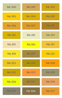 the different colors of paint that are used in this painting project, including yellow and brown