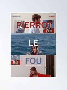 the movie poster for le fou with two people talking on their cell phones and one man