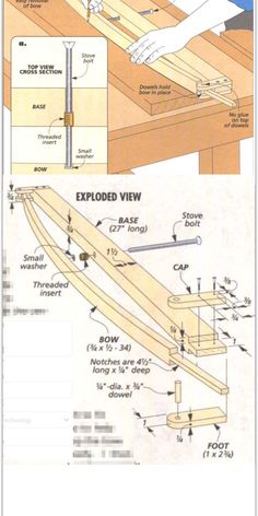 the instructions for how to make a table top with woodworking tools and plans on it