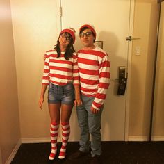 a man and woman dressed up in costumes