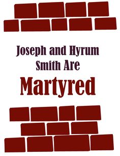 a red brick wall with the words, joseph and hyrum smith are married