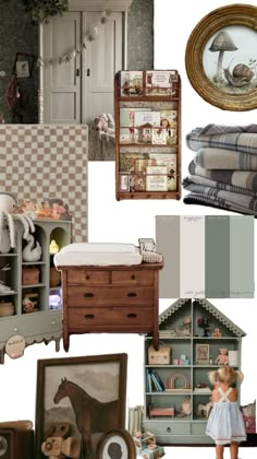 Nursery moodboard Vintage Toddler Rooms, Vintage Nursery Boy, Cottage Nursery, Big Girl Bedrooms, Baby Room Inspiration, Vintage Toddler