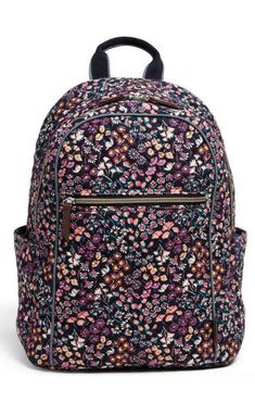 Brand new with tags Vera Bradley Quilted Floral VBU snail backpack book bag Style name: Petite Garden Style number: 25188-P04 Exterior features two side slip pockets and one front zip pocket Zip closure Accommodates a 13" tablet Dimensions: 11.25" w x 14.75" h x 7.00" d with 3.00" handle drop; 31.00" adjustable strap When quality material meets precise craftsmanship, you get a work necessity made to last through all of life’s journeys. Care: Machine wash cold, gentle cycle, use only non-chlorine bleach as needed; line dry Please feel free to ask any questions and happy bidding!! Smoke free home. Thanks for looking and please check out all my other listings!! Snail Backpack, Garden Snail, Vera Bradley Backpack Campus, Vera Bradley Disney, Campus Backpack, Rolling Backpack, Floral Backpack, Patterned Backpack, Small Backpack