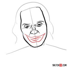 how to draw the joker mask