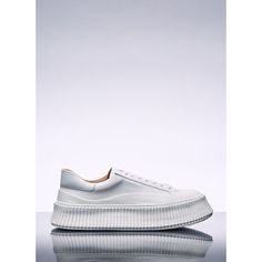 Leather Sneakers With Ridged Platform. Round Toe Lace-Up Fastening Ridged Platform Made In Spain 100% Leather Color: White Code: J15ws0002 P4833 102 Sku: Ln-Jil0256018wht Welcome To The Official Luosophy Poshmark Closet! Luosophy Is A Luxury Brand Reselling Company Founded In San Diego, Ca From 2016. All Our Products Are Imported From Italy And Sold In The Usa. We Do Our Best To Provide High Fashion, Luxury Items At Affordable Prices. We Guarantee All Our Products Are 100% Authentic. Shop With U Luxury White Platform Sneakers With Vulcanized Sole, Casual White Platform Sneakers With Leather Sole, Jil Sander Shoes, Women Leather, Fashion Luxury, Jil Sander, Luxury Items, Luxury Brand, Leather Sneakers