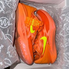 Brand New In Box Womens 8 Men’s 6.5 Bright Mandarin/Lime Blast Open To Offers Nike Sneakers Women, Air Zoom, Nike Air Zoom, Basketball Shoes, Cut And Color, Nike Women, Womens Sneakers, Nike Shoes, Nike Air