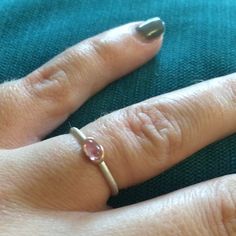 Tiny Tourmaline 14K Rose Gold Silver Ring Pink or Blue-Green | Etsy Pink Sterling Silver Stackable Jewelry, Everyday Tourmaline Gemstone Jewelry, Pink Oval Stackable Jewelry, Rose Gold Tourmaline Jewelry With Accent Stones, Pink Sapphire Stackable Jewelry As A Gift, Minimalist Pink Gemstone Stackable Rings, Stackable Pink Sapphire Jewelry Gift, Stackable Pink Sapphire Jewelry As A Gift, Pink Birthstone Gemstones As Gift