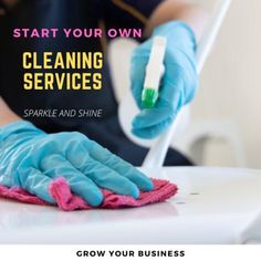 a woman cleaning a toilet with blue gloves and a pink microfiber on it