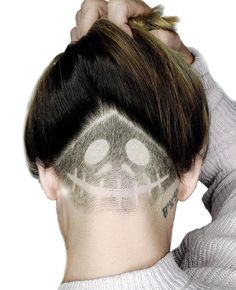 Halloween Hair Designs Shaved, Spider Undercut, Shaved Hair Designs Halloween, Halloween Undercut Designs, Halloween Undercut, Undercut Ideas