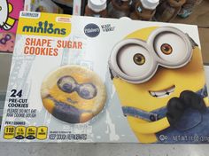 a box of minion's shape sugar cookies