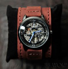 Men's Automatic Skeleton Watch - USA Handmade Leather Straps - SALE - Worldwide Shipping - Steampunk Watch Steampunk Watch, Skeleton Watches, Reno Nv, Groomsmen Gift, Unisex Watches, Skeleton Watch, Watch Sale, Watch Collection, Wrist Watches