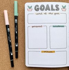 Bullet Journal Work, 2022 Goals, Goals Bullet Journal, Bullet Journal Spreads, Bullet Journal Ideas Templates, Creating A Bullet Journal, Goal Journal