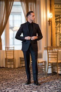 Black Tie Alternative: Keep It Uniform | He Spoke Style Black Tie Wedding Guest Attire, Tie Outfits Men, Black Tie Men, Black Tie Outfit, Black Tie Optional Wedding, Black Tie Dress Code, All Black Suit