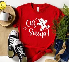 Oh Snap Gingerbread Man Shirt Funny Christmast Shirt | Etsy Oh Snap Christmas Shirt, Gingerbread Shirt Ideas, Adult Birthday Shirts, Filthy Animal Shirt, Christmas Vacation Shirt, Christmas Vacation Shirts, Funny Holiday Shirts, Christmas Party Shirt, Cricut Shirts