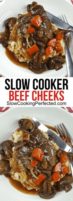 this slow cooker beef and gravy is the perfect meal to make for dinner