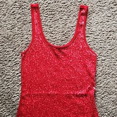 Never Worn...Express Sequins Tank Top! Perfect Top For Memorial Day, July 4th, Christmas, Valentine's Day!!! Ribbed Tank Top, Sequin Tank, Red Sequin, Sequin Tank Tops, Ribbed Tank Tops, Ribbed Tank, Fancy Dresses, July 4th, Memorial Day