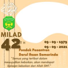 an advertisement for the 14th annual celebration of milad, in which there are four different languages