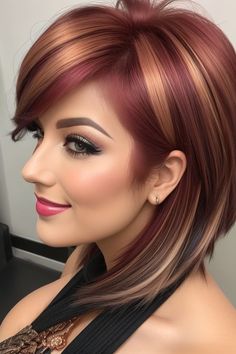 Short Copper Hair, Hair Color Unique, Brunette Balayage Hair, Beautiful Hair Color, Hair Color Techniques, Red Hair Color