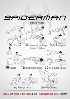 an exercise poster shows how to do the same exercises for each body type, including push - ups and planks