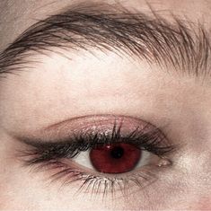 Vampire Eye Veins Makeup, Vampire Eyes Aesthetic, Red Eye Aesthetic, Red Eyes Aesthetic, Red Eyes Vampire, Red Brown Eyes, Dark Red Eyes, Red Eye Color, Crimson Eyes