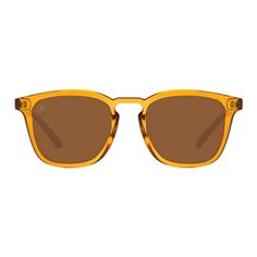 These sunglasses look the part and then some. Bright, bold, and styled for your favorite season. DETAILS UV Rating: 100% UV Protection Fit / Size: Medium - Large Vibe: Lifestyle In the Box: Microfiber Pouch & Sticker Pack Yellow Summer Sunglasses With Uv Protection, Yellow Sunglasses With Uv Protection For Summer, Brown Sunglasses For Summer Outdoor Activities, Classic Sunglasses For Beach In Spring, Vacation Sunglasses With Square Glass Frame, Classic Beach Sunglasses For Spring, Classic Sunglasses For Spring Beach Outing, Classic Sunglasses For Spring Beach, Classic Yellow Sunglasses For Summer