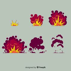 Animation Drawing Tutorial, Cartoon Explosion, How To Do Animation, Children's Book Layout, Game Level Design, Fire Animation, Frame By Frame Animation, Art Painting Tools, Art Basics