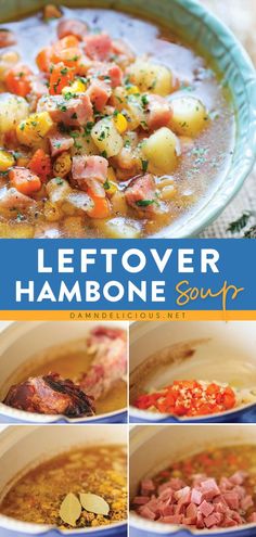 LEFTOVER HAMBONE SOUP, christmas leftover recipes, comfort food Leftover Hambone Soup, Ham Bone Soup Recipes Dutch Oven, Leftover Ham Bone Soup, Soups To Make With A Ham Bone, Easy Ham Soup Recipes, Leftover Hambone Recipes, Ham Bones What To Do With A, Ham Soup Recipes With Ham Bone, Ham Bone Soup Recipes Potatoes