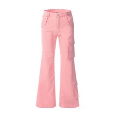 Slim Bootcut Wide Leg Flared Cargo Pants  Material: Cotton  Size: S, M, Color: Pink, White Pants Type: Wide Leg Pants, Cargo Pants Style Type: Flared  Season: Spring, Fall, Summer   Occasion: Leisure, Outdoor, Daily, Vacation, Fall Outfits Pink Fitted Cargo Pants, Red Wide Leg Bottoms With Cargo Pockets, Pink Straight Bottoms With Cargo Pockets, Stretch Pink Bottoms With Cargo Pockets, Pink Stretch Bottoms With Cargo Pockets, Pink Stretch Cargo Bottoms, High Waist Pink Cargo Pants, Pink Stretch Wide Leg Parachute Pants, Fitted High Waist Pink Cargo Pants