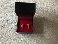 www.Jewelry-Gift.com Hardly worn, so in great condition, beautiful sterling silver diamond earrings from White Fire. Fire Earrings, Sterling Silver Diamond Earrings, Silver Diamond Earrings, Fine Jewellery Earrings, Silver Jewellery, Silver Diamonds, Diamond White, Jewelry Gift, Jewellery And Watches