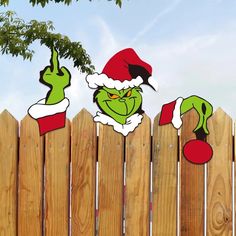 40554298343506 Christmas Door Frame Decor, Christmas Door Frame, Door Frame Decor, Santa Claus Stickers, Wooden Decorations, Yard Fence, Wooden Santa, Yard Decorations, Christmas Yard