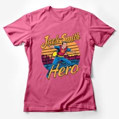 Personalized Superhero T-Shirt Custom Name, Comic Style Hero Tee, Unique Gift for Kids and Adults Female T-Shirt Custom graphic T-Shirt.Customize your color Superhero Shirt Kohl's, Superhero Graphic, Mens Tops Fashion, Unique Gifts For Kids, Retro Comic Book, Cat Graphic Tee, Comic Book Style, Casual Cosplay, Girl Superhero