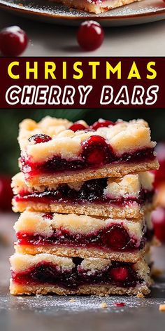 ✨ Celebrate the season with Christmas Cherry Bars! Made with love and perfect for family gatherings or gifting. 🎁 This easy-to-make dessert will leave everyone asking for seconds! 🍒❄️ #FestiveRecipes #ChristmasDesserts #CherryLovers #EasyBaking #HolidayFavorites