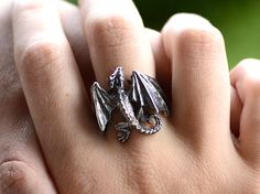 Dragon Ring.Dragon Pendant.Silver Dragon.celtic dragon.Dragon Gift.Game of thrones Ring.house targaryen.Fantasy Dragon. Dragon Necklace. Dragon Celtic, Bat Ring, Alchemy Gothic, Gothic Ring, Celtic Dragon, Dragons Gift, Vampire Bat, Dragon Ring, Dragon Necklace