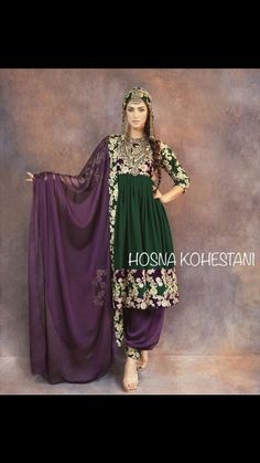 Purple Mehndi Dress, Afghanistan Clothes, Afghani Dress, Shadi Dresses, Pakistani Formal Dresses, Persian Fashion, Girls Dresses Sewing