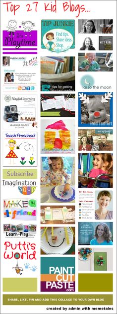 27 Kid Blogs You'll Love!! -- a great feature coming up on MemeTales, if you like this board you will LOVE the blogs being featured here! Teaching Preschool, Preschool Fun, Fun Activities For Kids, Play To Learn, Early Childhood Education, Business For Kids, Toddler Preschool, Tattoo Images, Early Childhood