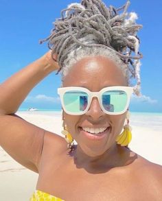 Be you.. Be Gorgeous.. Be Gray #silverlights #natureshighlights ♥️ Grey Hair Locs, Grey Hair Inspiration, Beautiful Gray Hair, Silver Grey Hair, Natural Gray Hair, Dreadlock Hairstyles, Going Gray, Hair Crush, Locs Hairstyles