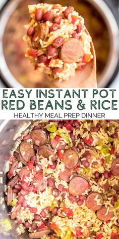 These Instant Pot Red Beans and Rice take a staple of Louisiana cuisine and turn it into a dish that will actually work on a busy schedule. Instead of taking hours to prepare, these Instant Pot Red Beans and Rice have just as much flavor while requiring minimal effort and only 30 minutes to prepare! Chicken Rice And Beans Instant Pot, Insta Pot Brown Rice, Instapot Red Beans And Rice Recipe, One Pot Pressure Cooker Meals, Red Beans And Rice Instant Pot, Instant Pot Red Beans And Rice, Jambalaya Instant Pot, Easy Instant Pot Recipes For Beginners, Rice And Beans Instant Pot