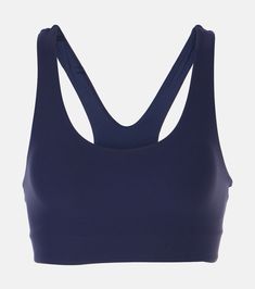 Peached Jade sports bra in blue - The Upside | Mytheresa Solid Nylon Sports Bra With Built-in Bra, Moisture-wicking Elastane Sports Bra For Training, Stretch Nylon Sports Bra For Light Sports, Sporty Sports Bra In Elastane, Stretch Sports Bra With Built-in Padding For Light Sports, Sports Bra With Built-in Padding For Light Sports, Moisture-wicking Elastane Sports Bra For Gym, Moisture-wicking Elastane Sports Bra For Sports, Sporty Elastane Sports Bra For Sports