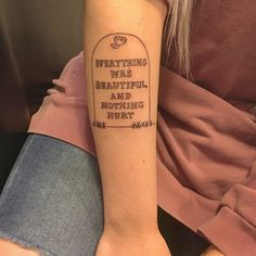 Kurt Vonnegut Tattoo, Book Quotes Tattoo, Everything Was Beautiful And Nothing, Literary Tattoo, Wörter Tattoos, Science Tattoos, One Word Tattoos, Literary Tattoos, Triangle Tattoos