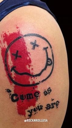 a person with a tattoo on their arm that says, cume as you are